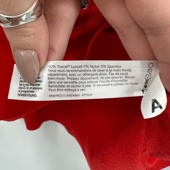 Eileen Fisher Red Knit Long Sleeve Tunic Sweater Top M M - Picture 5 of 5